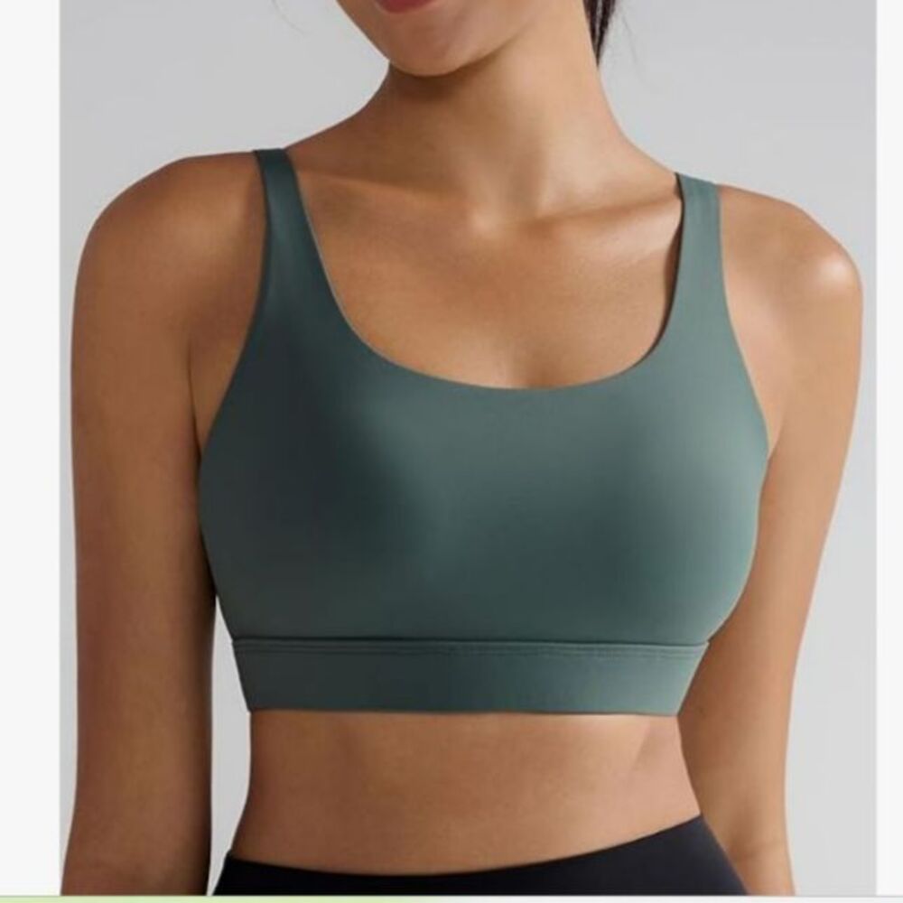 RUNNING GIRL High Impact Sports Bra Sage Green XL Molded Cup Running Bra NWT